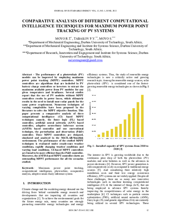 (PDF) Comparative analysis of different computational intelligence ...