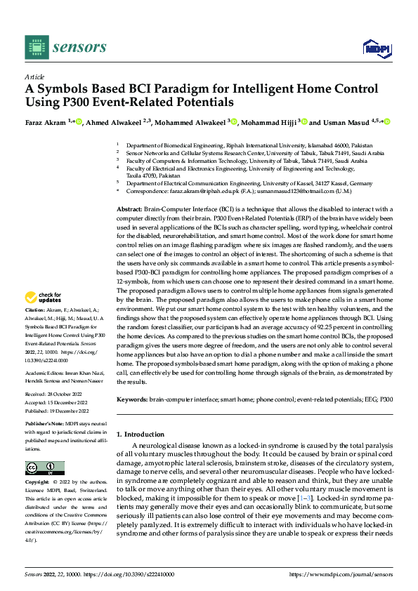 (PDF) A Symbols Based BCI Paradigm for Intelligent Home Control Using ...