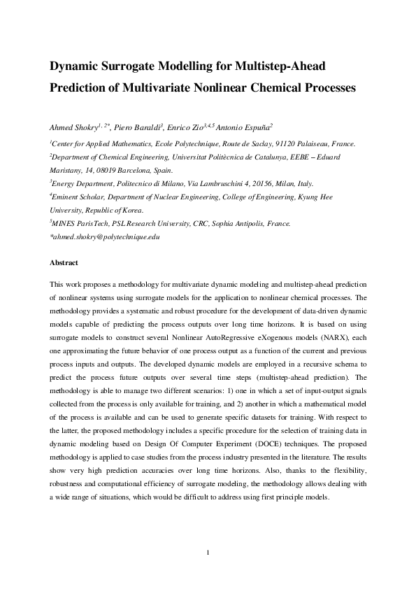 (PDF) Dynamic Surrogate Modeling for Multistep-ahead Prediction of ...