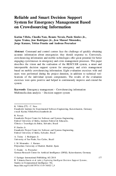 (PDF) Reliable and Smart Decision Support System for Emergency ...