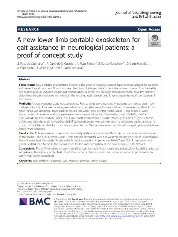 (PDF) A new lower limb portable exoskeleton for gait assistance in ...