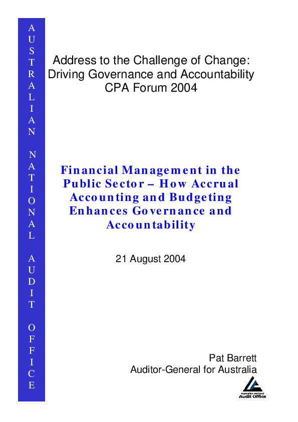 (PDF) Financial Management in the Public Sector