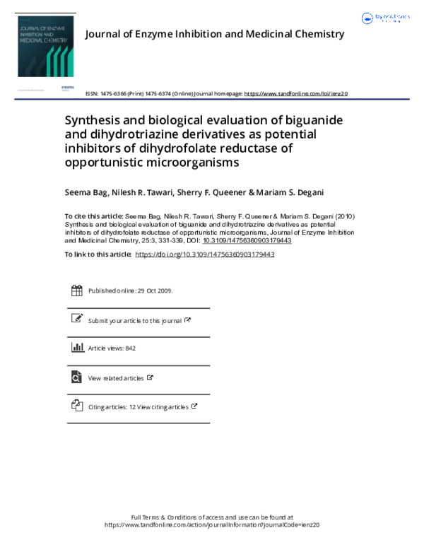 (PDF) Synthesis and biological evaluation of biguanide and ...