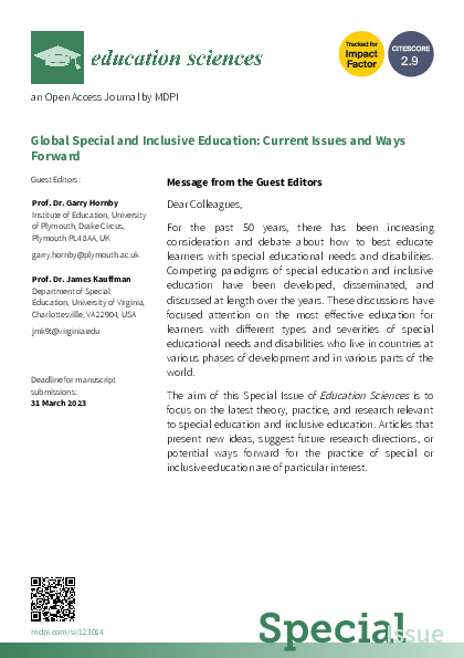 (PDF) Call for paper: Special Issue "Global Special and Inclusive ...