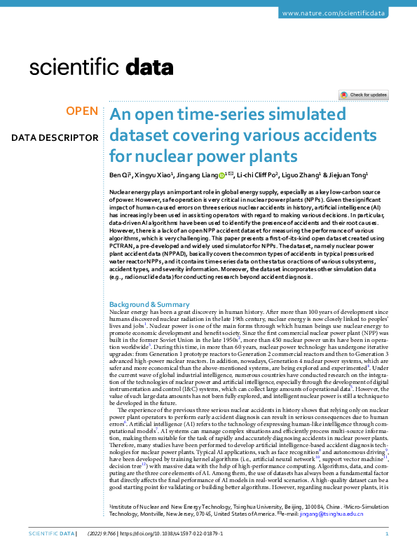 (PDF) An open time-series simulated dataset covering various accidents ...