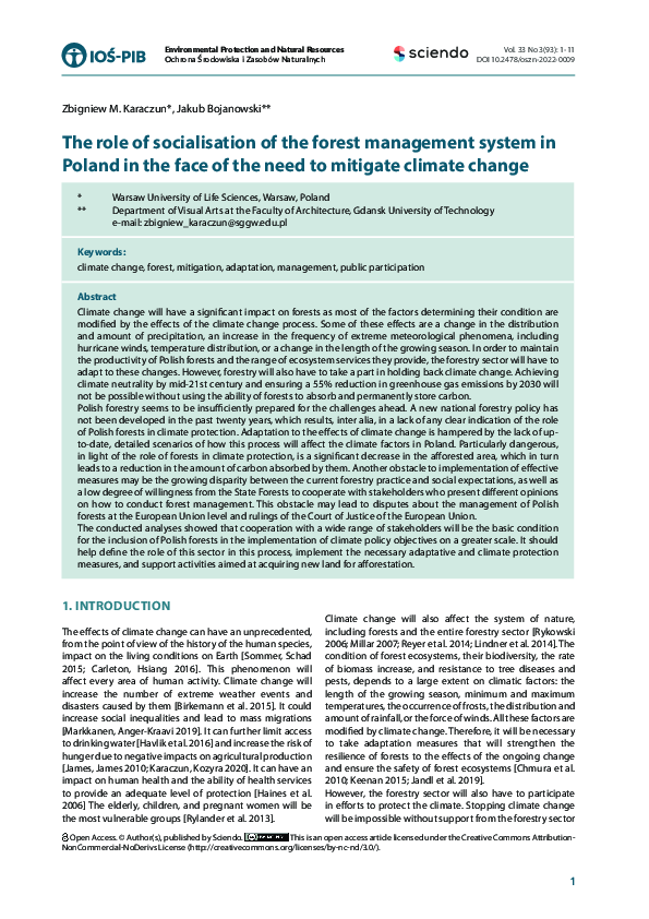(PDF) The role of socialisation of the forest management system in ...
