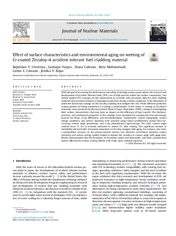 (PDF) Effect of surface characteristics and environmental aging on ...