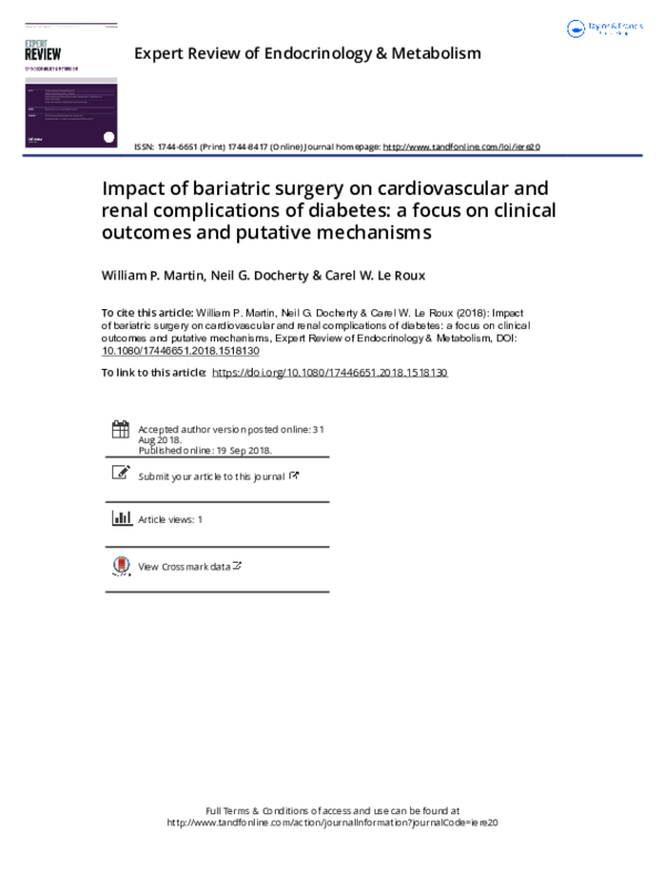 (PDF) Impact of bariatric surgery on cardiovascular and musculoskeletal ...