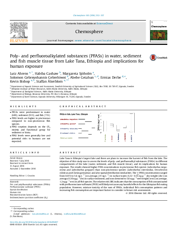 (PDF) Poly and perfluoroalkylated substances (PFASs) in water