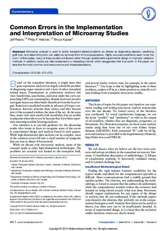 (PDF) Common Errors in the Implementation and Interpretation of ...