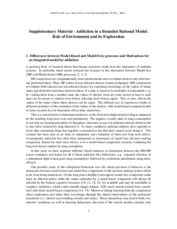 (PDF) Supplementary Material-Addiction in a Bounded Rational Model ...