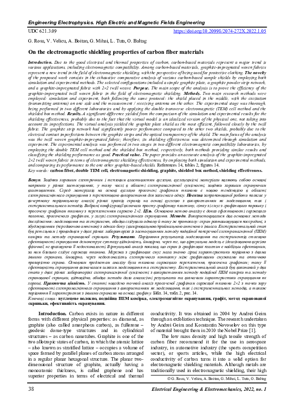 (PDF) On the electromagnetic shielding properties of carbon fiber materials