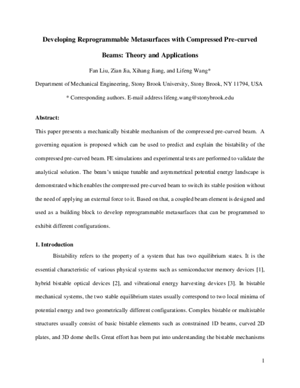 (PDF) Developing Reprogrammable Metasurfaces with Compressed Pre-curved ...