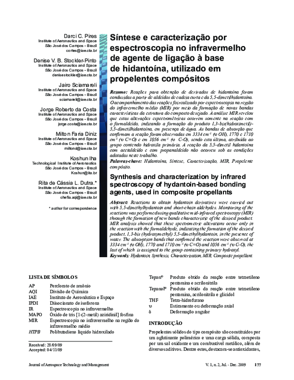 (PDF) SYNTHESIS AND CHARACTERIZATION BY INFRARED SPECTROSCOPY OF ...