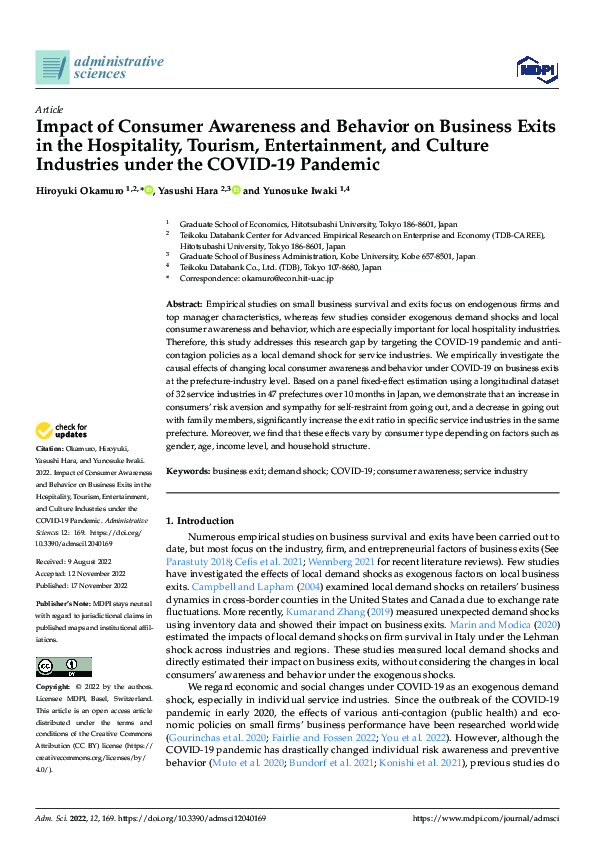 (PDF) Impact of Consumer Awareness and Behavior on Business Exits in ...