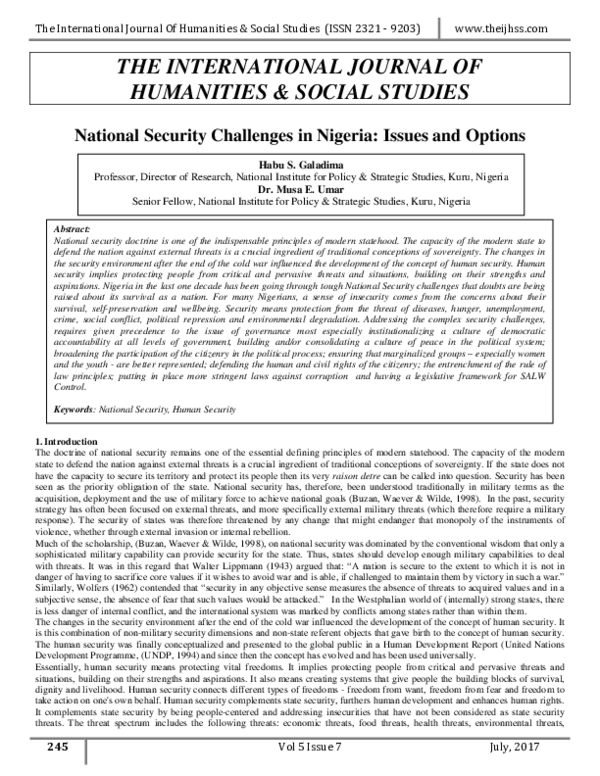 (PDF) THE INTERNATIONAL JOURNAL OF HUMANITIES & SOCIAL STUDIES