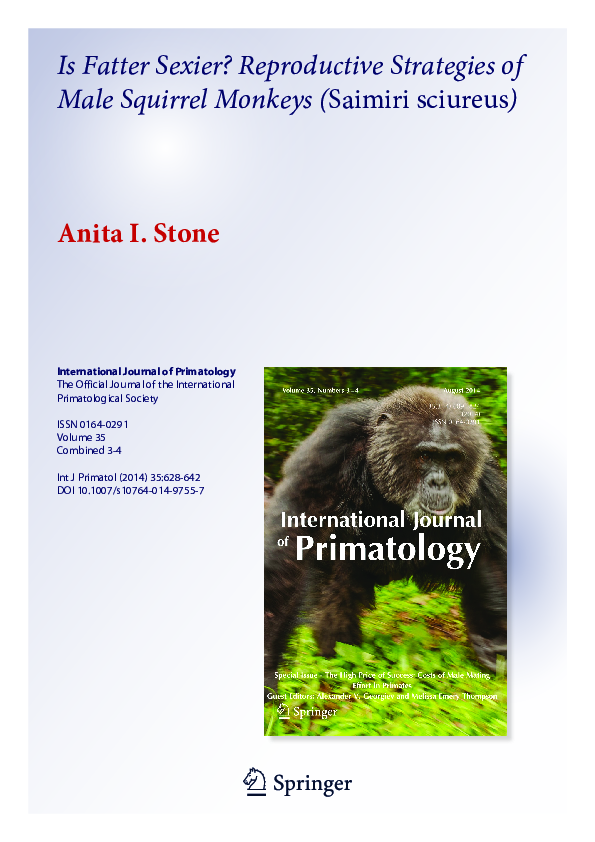(PDF) Is Fatter Sexier? Reproductive Strategies of Male Squirrel ...