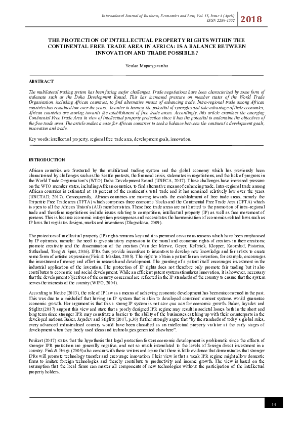 (PDF) The Protection of Intellectual Property Rights Within the ...