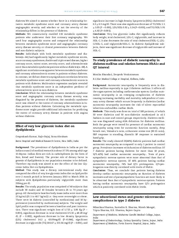 (PDF) Effect of very low glycemic index diet on dyslipidemia ...