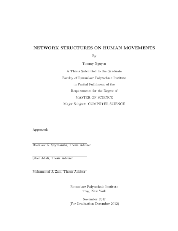 (PDF) Network Structures on Human Movements