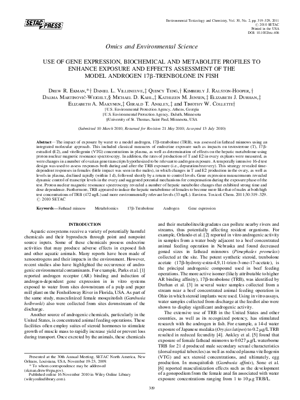(PDF) Use of gene expression, biochemical and metabolite profiles to ...