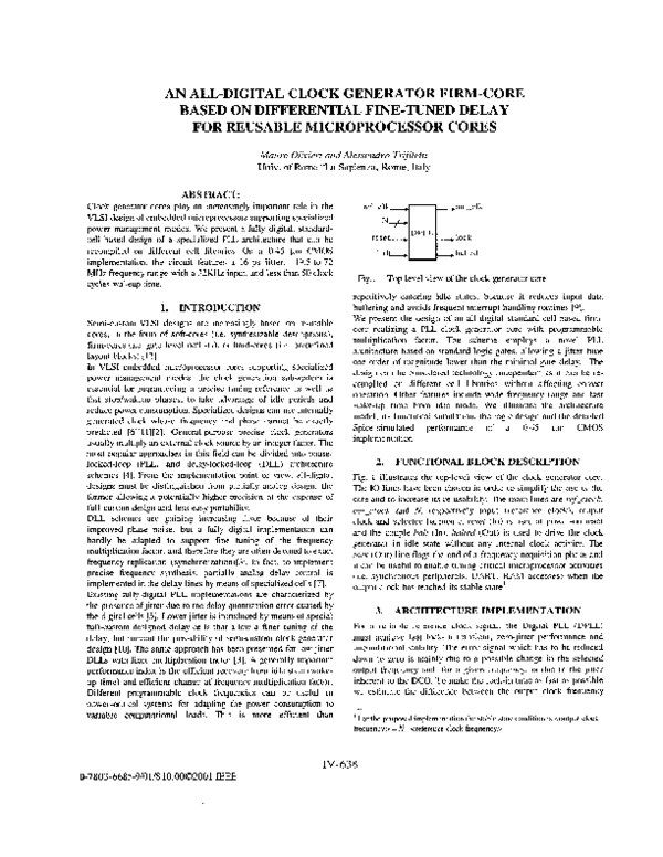 (PDF) An all-digital clock generator firm-core based on differential ...