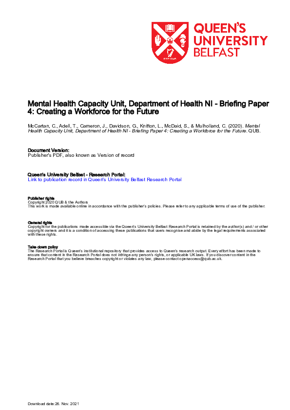 (PDF) Briefing Paper 4: Creating a Workforce for the Future