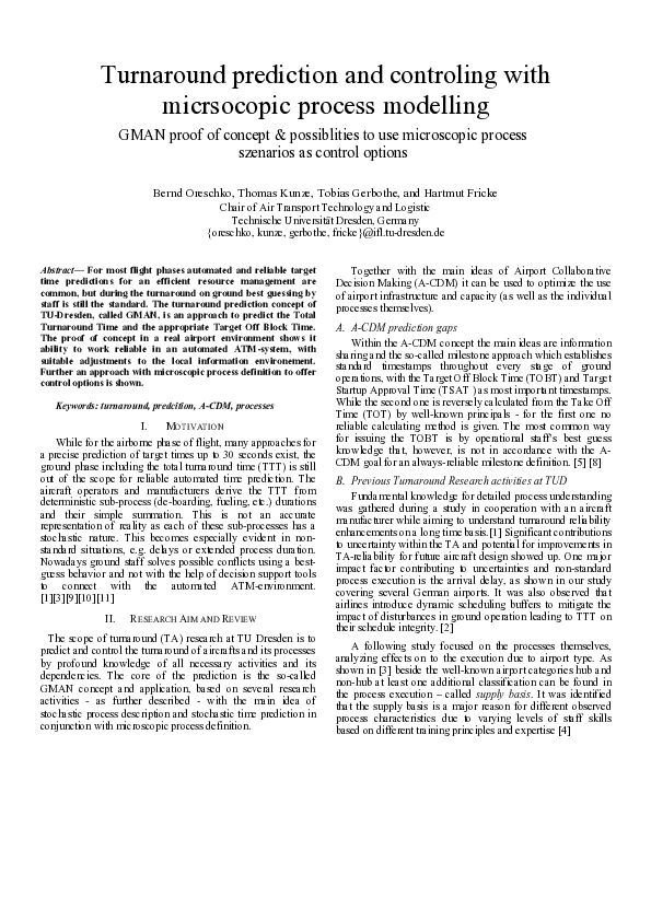 (PDF) Turnaround prediction and controling with micrsocopic process ...