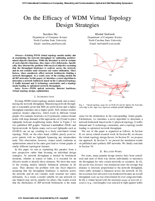 (PDF) On the efficacy of WDM virtual topology design strategies