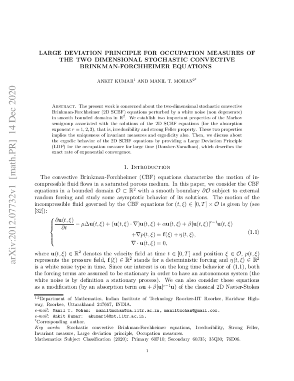(PDF) Large deviation principle for occupation measures of two ...