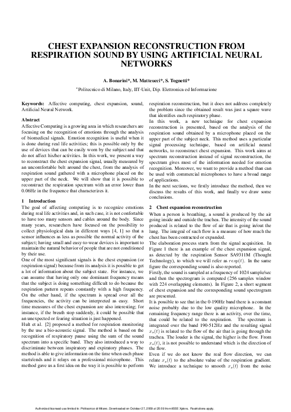 (PDF) Chest expansion reconstruction from respiration sound by using ...