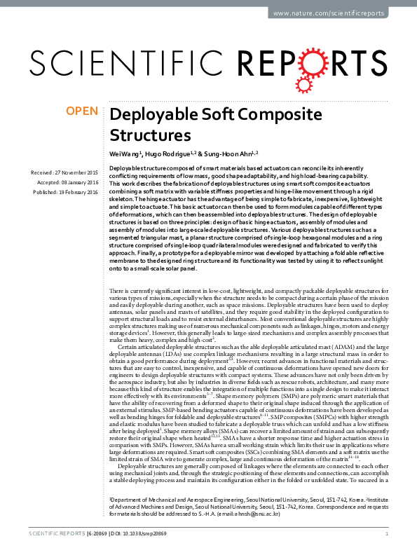 (PDF) Deployable Soft Composite Structures