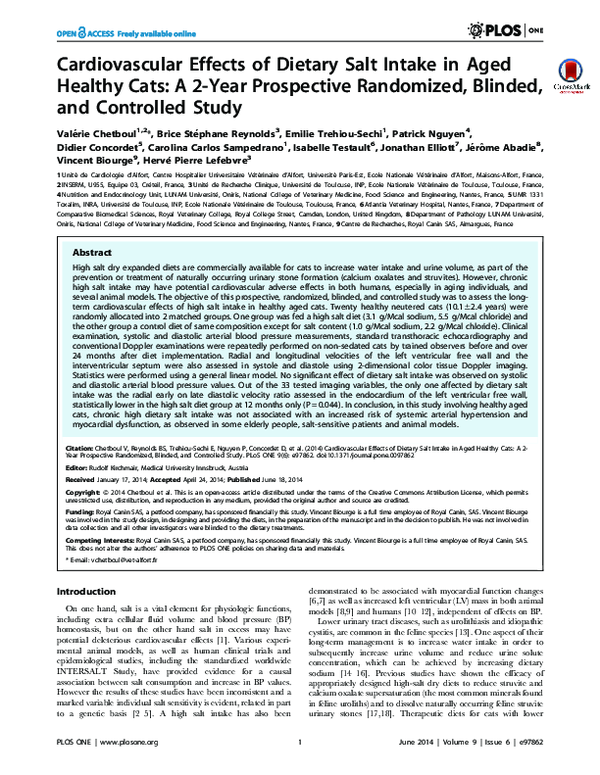 (PDF) Cardiovascular Effects of Dietary Salt Intake in Aged Healthy ...