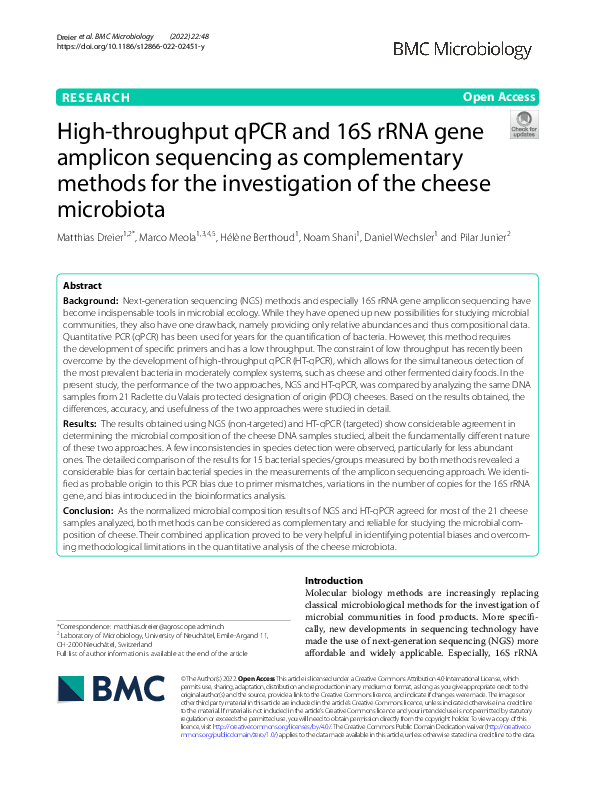 (PDF) High-throughput qPCR and 16S rRNA gene amplicon sequencing as ...