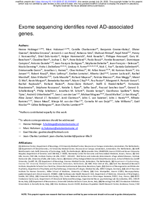 (PDF) Exome sequencing identifies rare damaging variants in ATP8B4 and ...