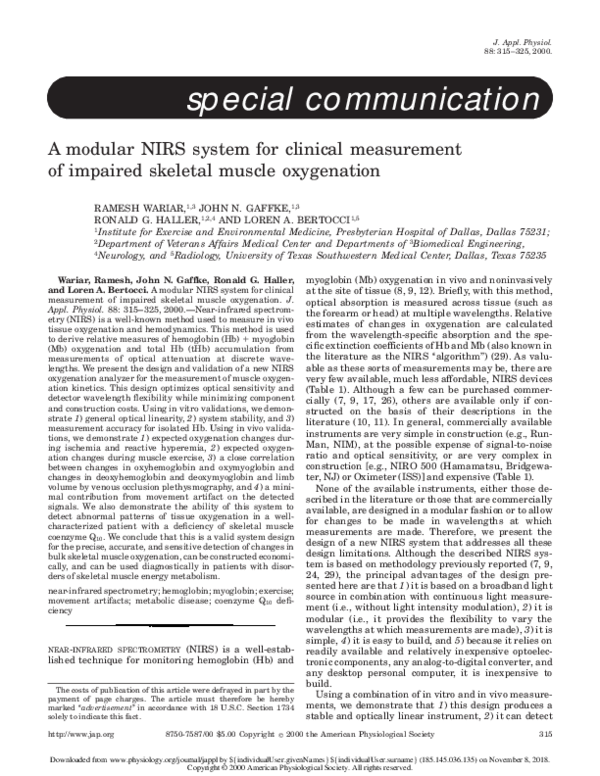 (PDF) A modular NIRS system for clinical measurement of impaired ...
