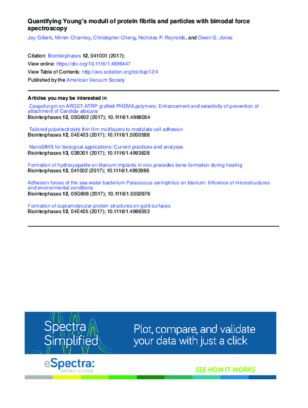 (PDF) Quantifying Young's moduli of protein fibrils and particles with ...