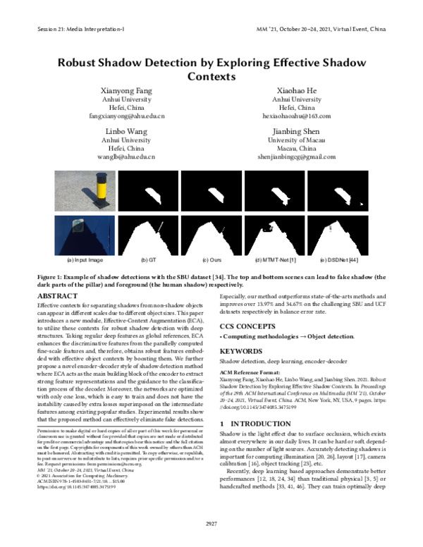 (PDF) Robust Shadow Detection by Exploring Effective Shadow Contexts