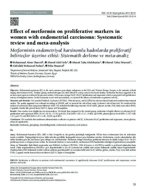 (PDF) Effect of metformin on proliferative markers in women with ...