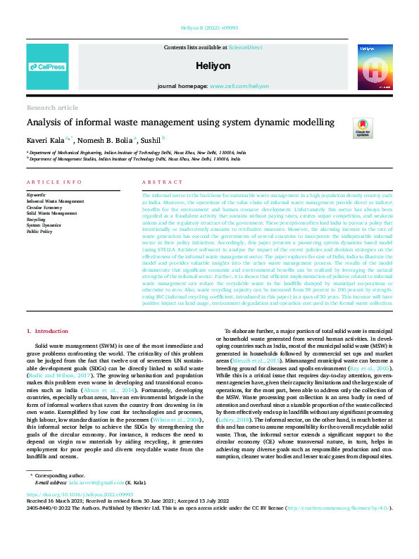 System Dynamic Modelling