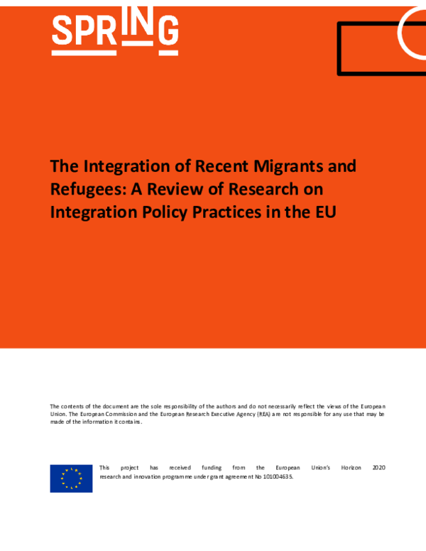PDF) The integration of refugees and other recent migrants: A 