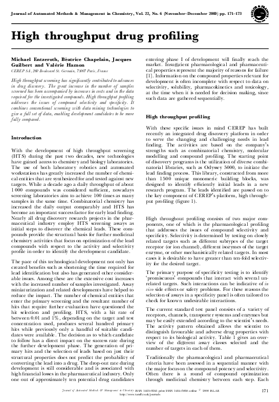 (PDF) High throughput drug profiling