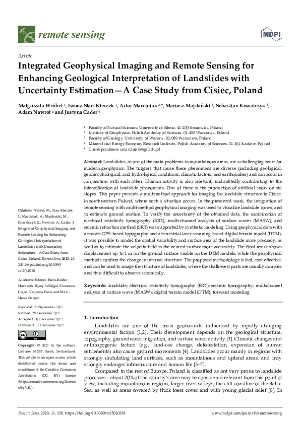 (PDF) Integrated Geophysical Imaging and Remote Sensing for Enhancing ...
