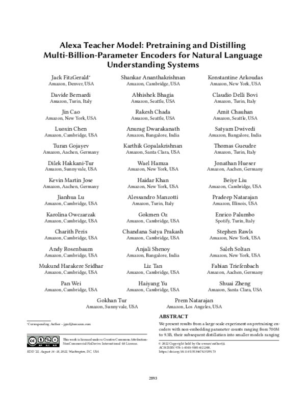 (PDF) Alexa Teacher Model