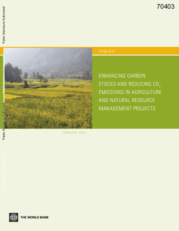 (PDF) Enhancing Carbon Stocks and Reducing CO2 Emissions in Agriculture ...