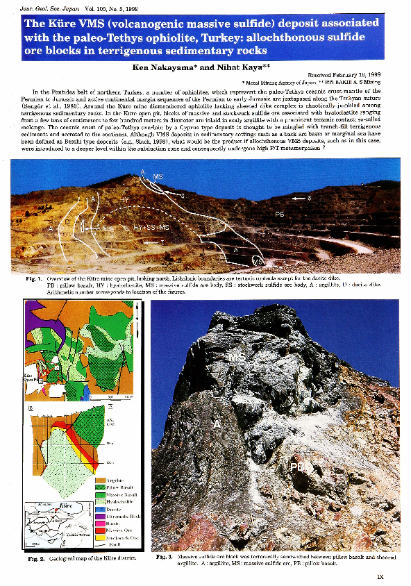 (PDF) The Küre VMS (volcanogenic massive sulfide) deposit associated ...