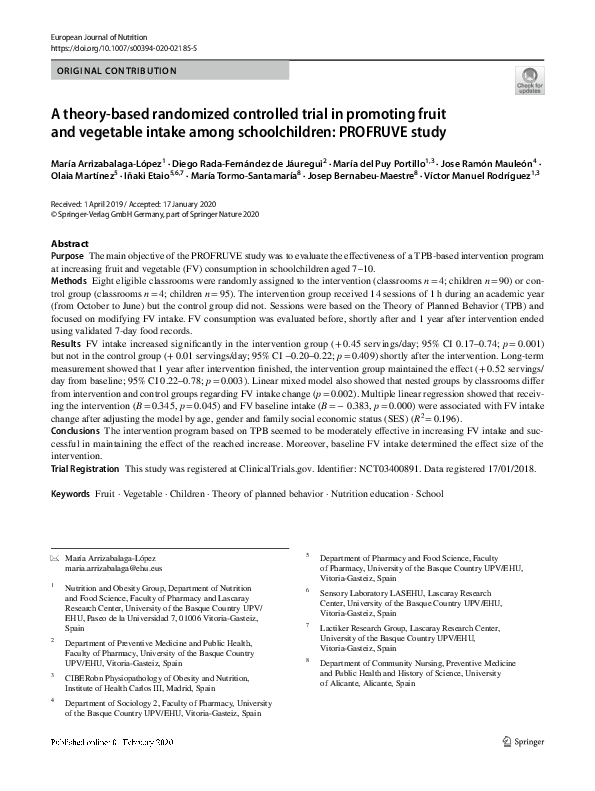 (PDF) A theory-based randomized controlled trial in promoting fruit and ...
