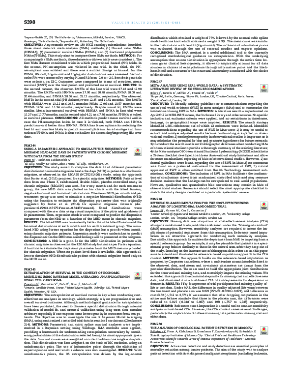 (PDF) PRM247 MetaAnalyses Using RealWorld Data A Systematic