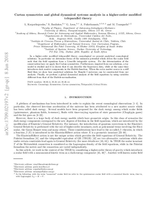 (PDF) Cartan symmetries and global dynamical systems analysis in a ...