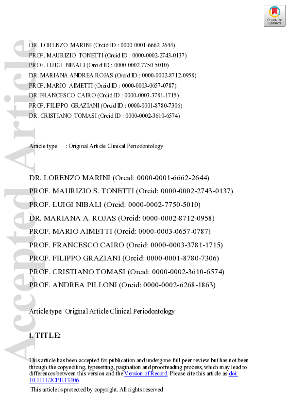 (PDF) The staging and grading system in defining periodontitis cases ...